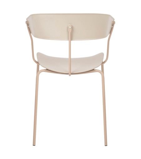 Krzesło JETT beżowe - polipropylen, metal