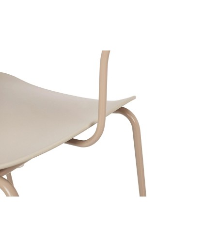 Krzesło JETT beżowe - polipropylen, metal