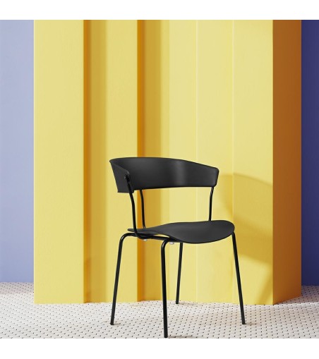 Krzesło JETT beżowe - polipropylen, metal