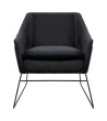 Fotel EMMA VELVET czarny welur - podstawa czarna