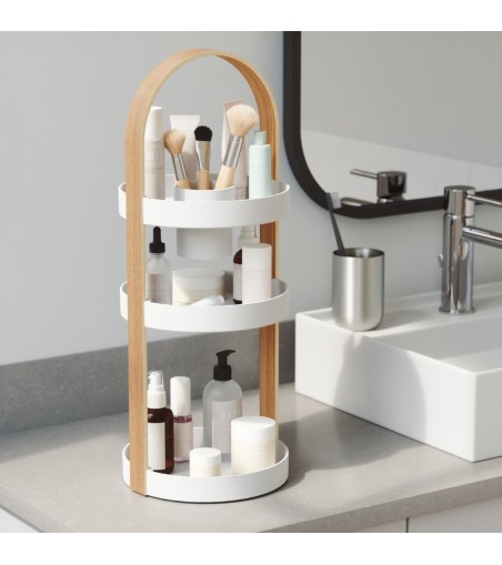 UMBRA organizer na kosmetyki BELLWOOD biały naturalny