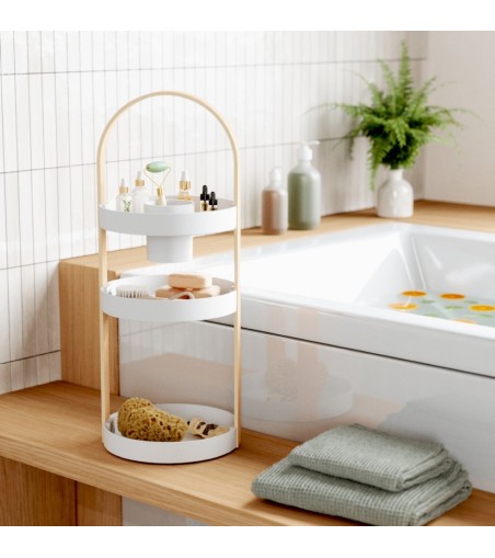 UMBRA organizer na kosmetyki BELLWOOD biały naturalny