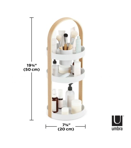 UMBRA organizer na kosmetyki BELLWOOD biały naturalny
