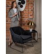 Fotel EMMA VELVET czarny welur - podstawa czarna