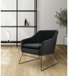 Fotel EMMA VELVET czarny welur - podstawa czarna