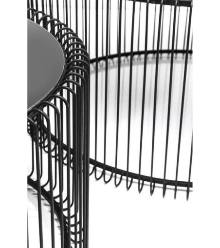 KARE zestaw stolików kawowych WIRE czarny
