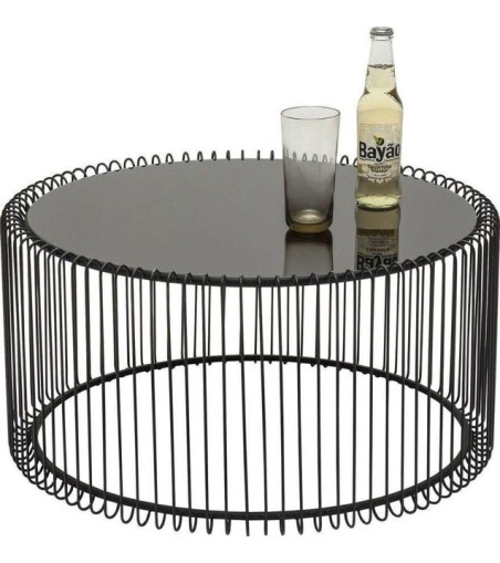 KARE zestaw stolików kawowych WIRE czarny