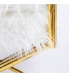 KARE fotel MR. FLUFFY biały / złoty
