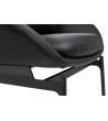 Fotel LAZY czarny ekoskóra - podstawa czarna