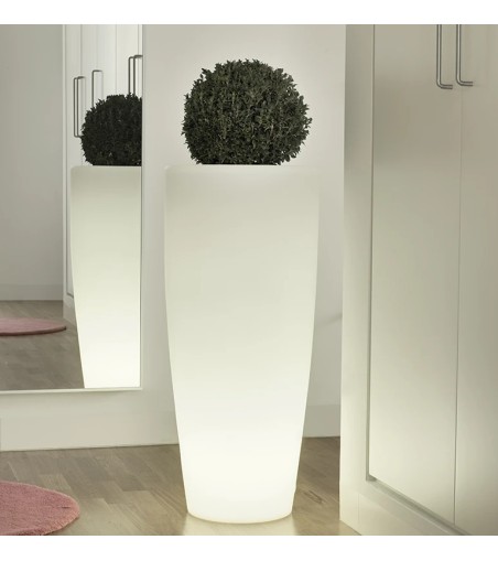 NEW GARDEN donica BAMBU 90 BATTERY biała