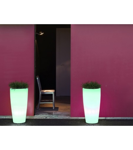 NEW GARDEN donica BAMBU 90 BATTERY biała