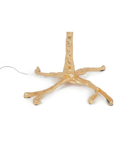 Lampa podłogowa TIFFANY 175 zielona  mosiądz / naturalne pióra