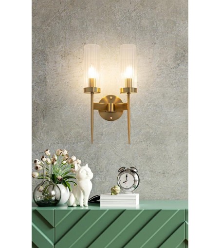 MOOSEE lampa ścienna TORCH TWIN złota