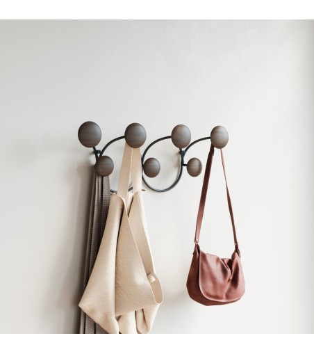 UMBRA wieszak na ubrania DOTSY 7 czarny orzech