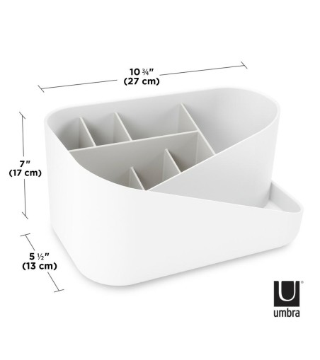 UMBRA organizer kosmetyków GLAM biało-szary