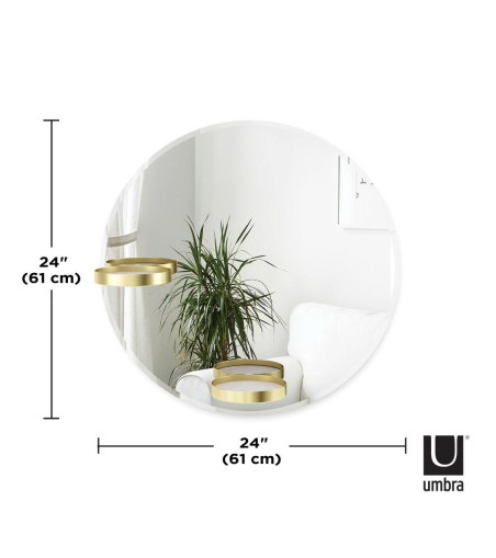 UMBRA lustro ścienne PERCH 60 cm mosiężne