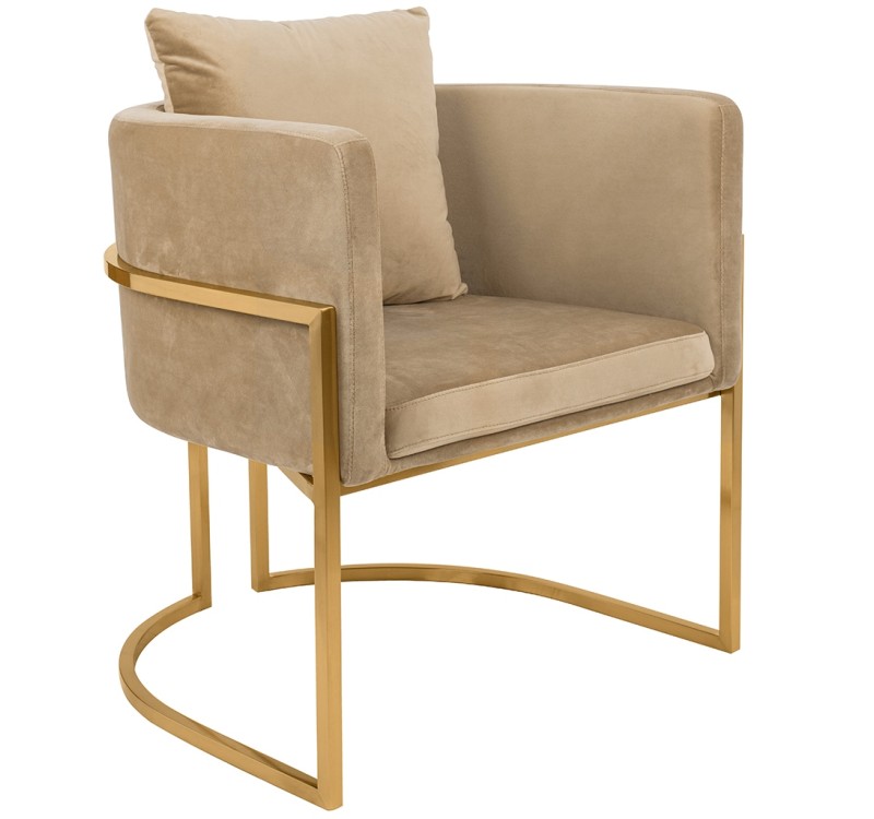 Fotel CHLOE VELVET khaki