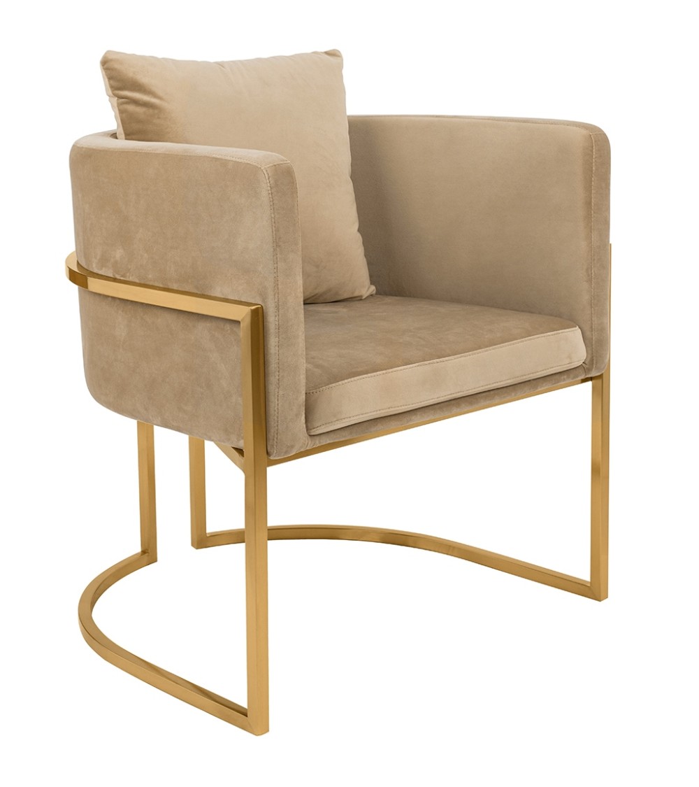 Fotel CHLOE VELVET khaki