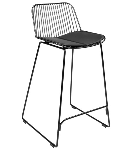 Krzesło barowe MILES czarne 76