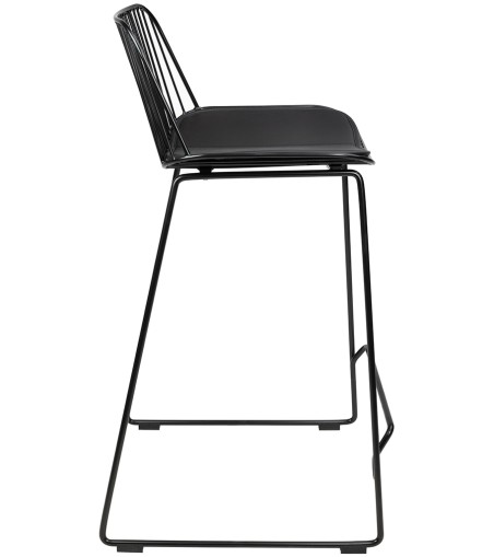 Krzesło barowe MILES czarne 76