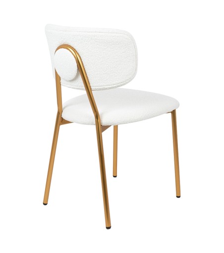 Krzesło FABIOLA BOUCLE białe