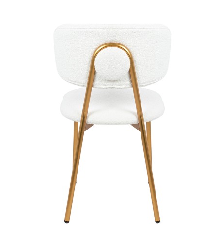 Krzesło FABIOLA BOUCLE białe