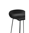 Krzesło barowe ROLF czarne 66 cm - polipropylen, metal