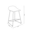 Krzesło barowe ROLF czarne 66 cm - polipropylen, metal