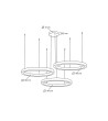 MOOSEE lampa wisząca RING 60 + 80 + 80    złota na jednej podsufitce