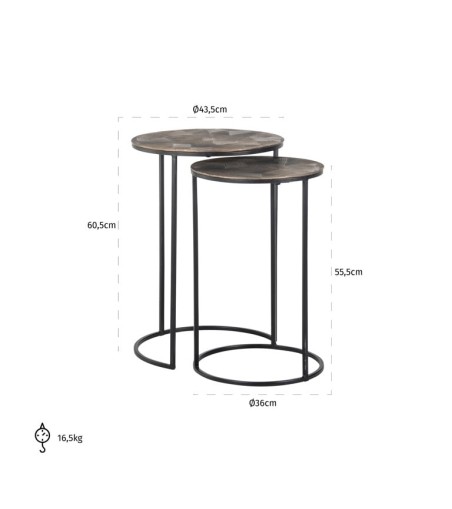 RICHMOND zestaw stolików TULUM