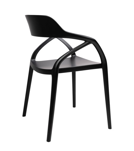 Krzesło GLORIA czarne - polipropylen