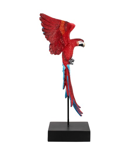 KARE dekoracja PAPUGA ROZŁOŻONE  SKRZYDŁA 52x61 cm czerwona / niebieska