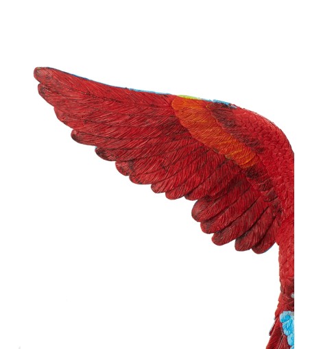 KARE dekoracja PAPUGA ROZŁOŻONE  SKRZYDŁA 52x61 cm czerwona / niebieska