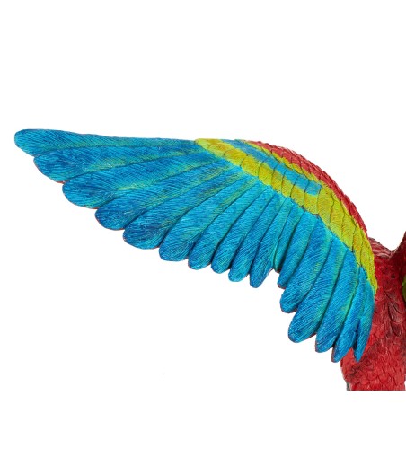 KARE dekoracja PAPUGA ROZŁOŻONE  SKRZYDŁA 52x61 cm czerwona / niebieska