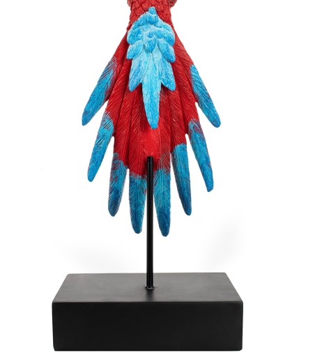 KARE dekoracja PAPUGA ROZŁOŻONE  SKRZYDŁA 52x61 cm czerwona / niebieska