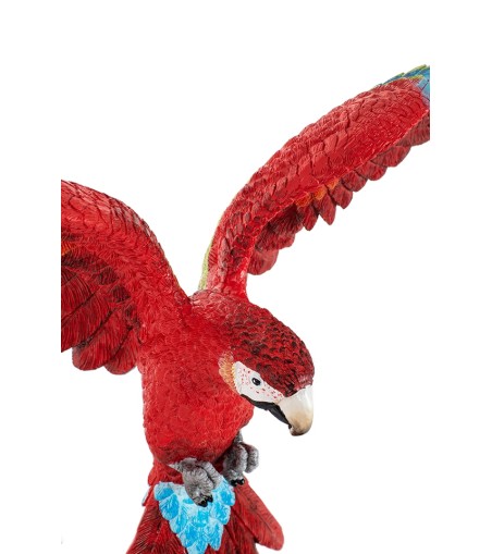 KARE dekoracja PAPUGA ROZŁOŻONE  SKRZYDŁA 52x61 cm czerwona / niebieska