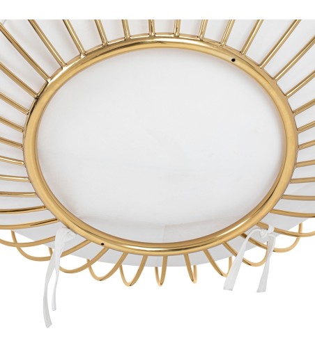 Fotel wiszący GABBIA złoty / beżowy