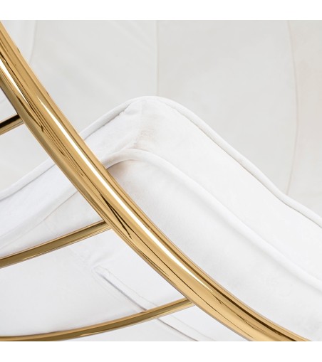 Fotel wiszący GABBIA złoty / beżowy