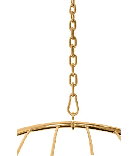 Fotel wiszący GABBIA złoty / beżowy