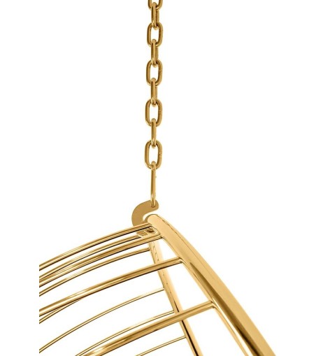 Fotel wiszący GABBIA złoty / beżowy