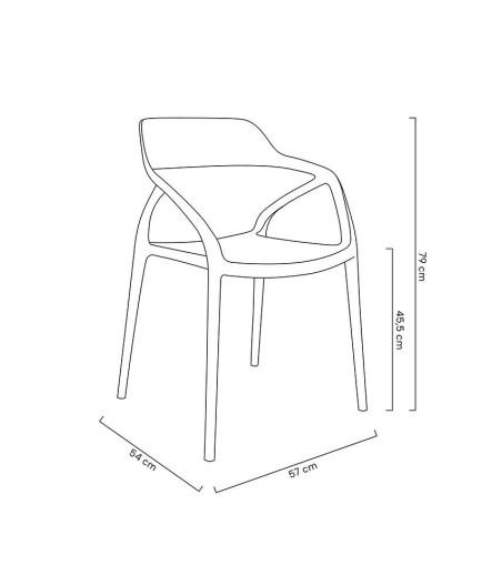 Krzesło GLORIA czarne - polipropylen
