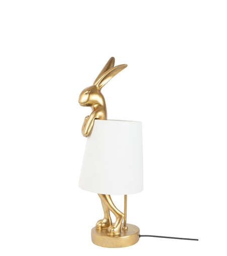 KARE lampa stołowa RABBIT 50 cm złota / biała