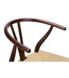 Krzesło WISHBONE ciemny brąz - drewno bukowe, naturalne włókno