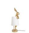 KARE lampa stołowa RABBIT 50 cm złota / biała