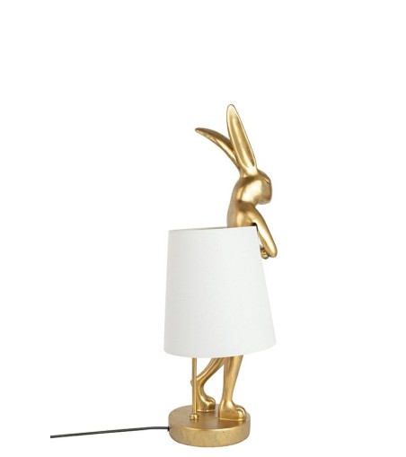 KARE lampa stołowa RABBIT 50 cm złota / biała
