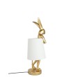 KARE lampa stołowa RABBIT 50 cm złota / biała