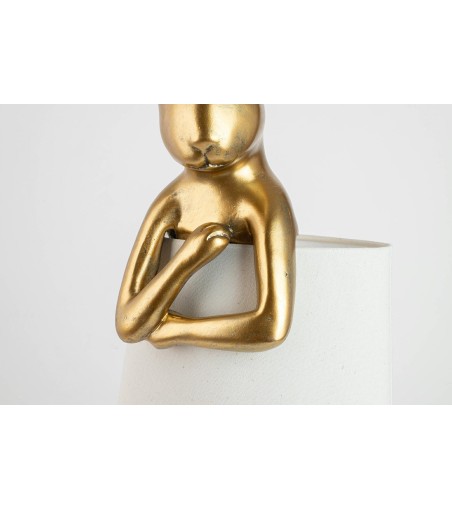 KARE lampa stołowa RABBIT 50 cm złota / biała