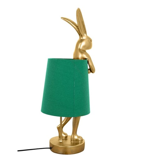 KARE lampa stołowa RABBIT 68 cm  złota / zielona