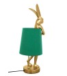 KARE lampa stołowa RABBIT 68 cm  złota / zielona