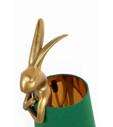 KARE lampa stołowa RABBIT 68 cm  złota / zielona
